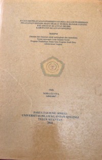 Image of EVALUASI PELAYANAN PEMERINTAH DESA DALAM PEMBERIAN PELAYANAN KEPADA MASYARAKAT  DI DESA BANJAR PADANG KECAMATAN KUANTAN MUDIK KABUPATEN KUANTAN SINGINGI