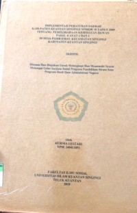 Image of IMPLEMENTASI PERATURAN DAERAH KABUPATEN KUANTAN SINGINGI NOMOR 10 TAHUN 2009 TENTANG PEMELIHARAAN KESEHATAN HEWAN PASAL 6 AYAT 1 DAN 2 DI DESA PASIR EMAS KECAMATAN SINGINGI KABUPATEN KUANTAN SINGINGI