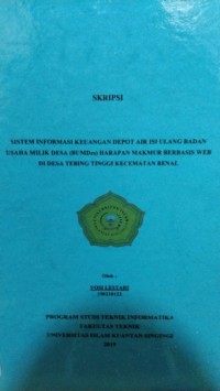 Image of SISTEM INFORMASI KEUAGAN DEPOT AIR MINUM ISI ULANG BADAN USAHA MILIK DESA (BUMDES) HARAPAN MAKMUR BERBASIS WEB DI DESA TEBING TINGGI KECAMATAN BENAI