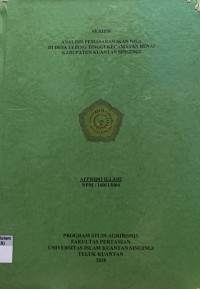Image of ANALISIS PEMASARAN IKAN NILA DI DESA TEBING TINGGI KECAMATAN BENAI KABUPATEN KUANTAN SINGINGI