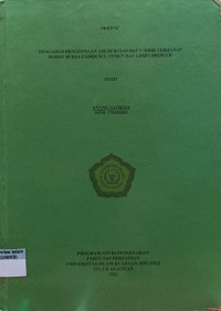 Image of PENGARUH PENGGUNAAN AIR REBUSAN DAUN SIRIH TERHADAP BOBOT BURSA FABRICIUS, TYMUS DAN LIMPA BROILER