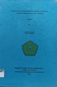 Image of PERANCANGAN APLIKASI ABSENSI ONLINE GURU SMAN 1 PANGEAN BERBASIS GPS PADA ANDROID