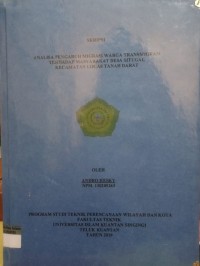 Image of ANALISA PENGARUH MIGRASI WARGA TRANSMIGRASI TERHADAP MASYARAKAT SITUGAL KECAMATAN LOGAS TANAH DARAT