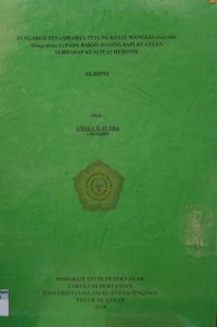 Image of PENGARUH PENAMBAHAN TEPUNG KULIT MANGGIS (GARCINIA MANGOSTANA L) PADA BAKSO DAGING SAPI KUANTAN TERHADAP KUALITAS HEDONIK