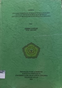 Image of ANALISIS PERBEDAAN PENDAPATAN PETANI KARET KUB DAN NON KUB DI DESA BANJAR BENAI KECAMATAN BENAI KABUPATEN KUANTAN SINGINGI