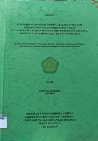 Image of PENGEMBANGAN MEDIA PEMBELAJARAN INTERAKTIF BERBASIS AUTOPLAY MEDIA STUDIO 8.5.2.0 PADA MATA PELAJARAN IKATAN KIMIA UNTUK SISWA KELAS X MADRASAH ALIYAH NEGERI 1 KUANTAN SINGINGI