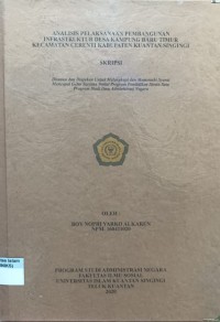 Image of ANALISIS PELAKSANAAN PEMBANGUNAN INFRASTRUKTUR DESA KAMPUNG TIMUR KECAMATAN CERENTI KABUPATEN KUANTAN SINGINGI