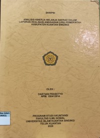 Image of ANALISIS KINERJA BELANJA DAERAH DALAM LAPORAN REALISASI ANGGARAN (LRA) PEMERINTAH KABUPATEN KUANTAN SINGINGI