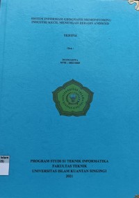 Image of SISTEM INFORMASI GEOGRAFIS MEMONITORING INDUSTRI KECIL MENENGAH BERBASIS ANDROID