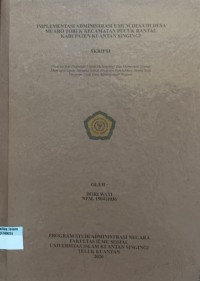 Image of IMPLEMENTASI ADMINISTRASI UMUM DESA DI DESA MUARO TOBEK KECAMATAN PUCUK RANTAU KABUPATEN KUANTAN SINGINGI