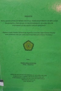 Image of PENGARUH LITERASI DIGITAL TERHADAP PRESTASI BELAJAR MAHASISWA PROGRAM STUDI AGAMA ISLAM UNIVERSITAS IALAM KUANTAN SINGINGI