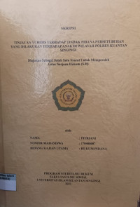 Image of TINJAUAN YURIDIS TERHADAP TINDAK PIDANA PERSETUBUHAN YANG DILAKUKAN TERHADAP ANAK DI WILAYAH POLRES KUANTAN SINGINGI