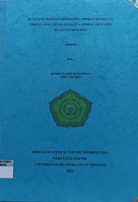 Image of RANCANGAN BANGUN SISTEM PELAPORAN KEGIATAN PERJALANAN DINAS ANGGOTA DPRD KABUPATEN KUANTAN SINGINGI