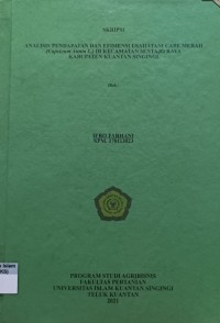 Image of ANALISIS PENDAPATAN DAN EFISIENSI USAHATANI CABE MERAH (Capcicum Annm L.) DI KECAMATAN SENTAJO RAYA KABUPATEN KUANTAN SINGINGI