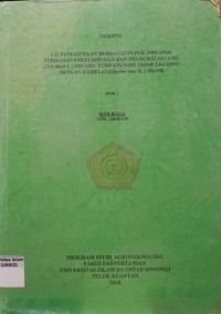 Image of UJI PENGGUNAA BERBAGAI PUPUK ORGANIK TERHADAP PERTUMBUHAN DAN PRODUKSI JAGUNG (ZEA MAYS L.)
SECARA TUMPANG SARI JAJAR LEGOWO DENGAN KEDELAI (GLYCNE MAX (L.) (MERRIL)