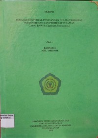 Image of PENGARUH INTERVAL MENYIAGAN GULMA TERHADAP PERTUMBUHAN DAN PRODUKSI TANAMAN CABAI RAWIT
(CAPSICUM FRUTESCENS L.)
