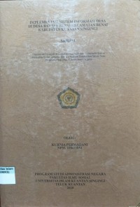 Image of IMPLEMENTASI SISTEM INFORMASI DESA DI DESA BANJAR BENAI KECAMATAN BENAI KABUPATEN KUANTAN SINGINGI