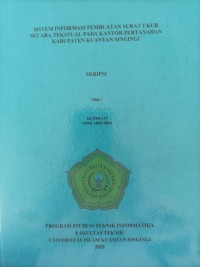 Image of SISTEM INFORMASI PEMBUATAN SURAT UKUR SECARA TEKSTUAL PADA KANTOR PERTAHANAN KABUPATEN KUANTAN SINGINGI