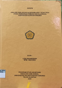 Image of ANALISIS PERLAKUAN AKUNTANSI ASET TETAP PADA DINAS PENDIDIKAN PEMUDA DAN OLAHRAGA KABUPATEN KUANTAN SINGINGI