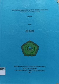 Image of SISTEM INFORMASI PELAYANAN PUBLIK : REALISASI SDGS DESA PADA DESA JAKE