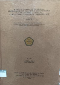 Image of EVALUASI TUGAS DAN FUNGSI BADAN PERMUSYAWARATAN DESA (BPD) DI DESA JAYA KOPAH KECAMATAN KUANTAN TENGAH KABUPATEN KUANTAN SINGINGI PERIODE 2014-2019