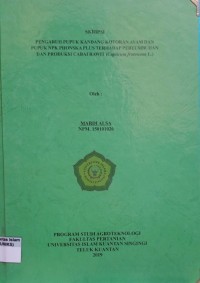 Image of PENGARUH PUPUK KANDANG KOTORAN AYAM DAN PUPUK NPK PHONSKA PLUS TERHADAP PERTUMBUHAN DAN PRODUKSI CABAI RAWIT (CAPSICUM FRUTESCENS L.)