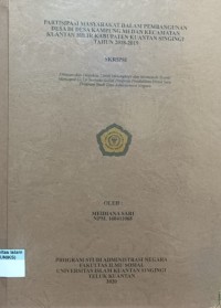 Image of PARTISIPASI MASYARAKAT DALAM PEMBANGUNAN DESA DI KAMPUNG MEDAN KECAMATAN KUANTAN HILIR KABUPATEN KUANTAN SINGINGI