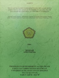 Image of PENGARUH GADJET TERHADAP HASIL BELAJAR SISWA PADA MATA PELAJARAN PENDIDIKAN AGAMA ISLAM DAN BUDI PEKERTI KELAS VII SMP N 2 CERENTI
