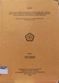 Image of TINJAUAN YURIDIS PENEGAKAN HUKUM PELAKU TINDAK PIDANA PENCABULAN TERHADAP ANAK DIBAWAH UMUR DI WILAYAH HUKUM POLSEK KUANTAN TENGAH
