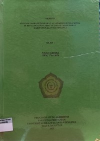 Image of ANALISIS USAHA PETERNAKAN AYAM BROILER POLA MITRA DI DESA LOGAS KECAMATAN LOGAS TANAH DARAT KABUPATEN KUANTAN SINGINGI