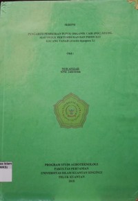 Image of PENGARUH PEMBERIAN PUPUK ORGANIK CAIR (POC) KEONG MAS UNTUK PERTUMBUHAN DAN PRODUKSI KACANG
TANAH (ARACHIS HYPOGAEA L.)
