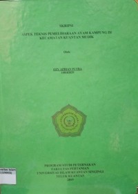 Image of ASPEK TEKNIS PEMELIHARAAN AYAM KAMPUNG DI KECAMATAN KUANTAN MUDIK