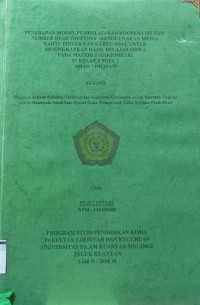 Image of PENERAPAN MODEL PEMBELAJARAN KOOPERATIF TIPE NUMBER HEAD TOGETHER MENGGUNAKAN MEDIA KARTU 
PINTAR DAN KARTU SOAL UNTUK MENINGKATKAN HASIL BELAJAR SISWA PADA MATERI STOIKIOMETRI DI KELAS X MIPA
1 SMAN 1 INUMAN