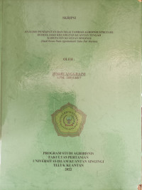 Image of ANALISIS PENDAPATAN DAN NILAI TAMBAH AGROINDUSTRI TAHU DI DESA JAKE KECAMATAN KUANTAN TENGAH KABUPATEN KUANTAN SINGINGI (Studi Kasus Pada Agroindustri Tahu Pak Marlan)