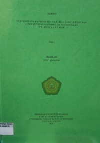 Image of PERFORMANS REPRODUKSI NATURAL CONCEPTION DAN LAMA BUNTING KAMBING DI PETERNAKAN PT. BONCAH UTAMA