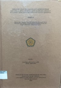 Image of IMPLEMENTASI PENGELOLAAN ADMINISTRASI KEUANGAN DI DESA KOTO KARI KECAMATAN KUANTAN TENGAH KABUPATEN KUANTAN SINGINGI
