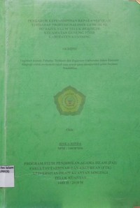 Image of PENGARUH KEPEMIMPINAN KEPALA SEKOLAH TERHADAP PROFESIONALISME GURU DI MI MI'RAJUL ULUM TELUK 
BERINGIN KECAMATAN GUNUNG TOAR KABUPATEN KUANSING