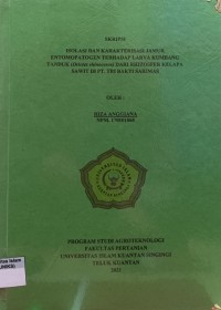 Image of ISOLASI DAN KARAKRERISASI JAMUR ENTOMOPATOGEN TERHADAP LARVA KUMBANG TANDUK (Orictes rhinoceros) DARI RHIZOSFER KELAPA SAWIT DI PT. TRI BAKTI SARIMAS