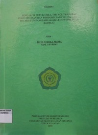 Image of PENGARUH PUPUK UREA,TSP,KCL TERHADAP PERTUMBUHAN DAN PRODUKSI JAGUNG (ZEA MAYS L.) SECARA TUMPANGSARI
JAJAR LEGOWO DENGAN KEDELAI