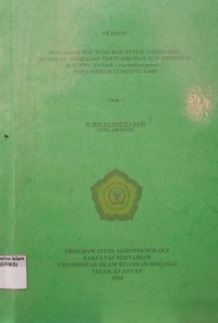 Image of PENGARUH POC POMI DAN PUPUK ANORGANIK TUNGGAL TERHADAP PERTUMBUHAN DAN PRODUKSI KACANG TANAH 
(ARACHIS HYPOGAEA) PADA SISTEM TUMPANG SARI