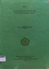 Image of KUALITAS ORGANOLEPTIK SUSU SAPI PASTEURISASI DENGAN PENAMBAHAN KAYU SECANG (Caesalpinia sappan L.)
