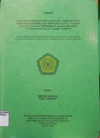 Image of PENGARUH PERSEPSI SISWA TENTANG AKHLAK GURU TERHADAP KEDISIPLINAN SISWA (KELAS IV,V,VI) PADA MATA
PELAJARAN PENDIDIKAN AGAMA ISLAM DI SD NEGERI 003 PULAU JAMBU CEREBTI