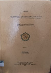 Image of ANALISIS TINGKAT KESEHATAN KPRI KARYA MAJU PGRI KECAMATAN BENAI KABUPATEN KUANTAN SINGINGI