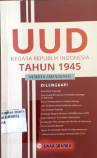 Image of UUD Negara Republik Indonesia Tahun 1945 Beserta Amendemen