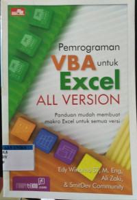 Image of Pemrograman VBA UNTUK Excel All Version : Panduan Mudah Membuat Makro Excel untuk semua versi