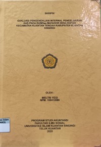 Image of EVALUASI PENGENDALIAN INTERNAL PENGELUARAN KAS PADA BUMDes MATADOR DESA KOPAH KECAMATAN KUANTAN TENGAH KABUPATEN KUANTAN SINGINGI