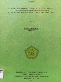 Image of PENGARUH PEMBERIAN PUPUK DAN POC URIN SAPI TERHADAP PERTUMBUHAN DAN PRODUKSI CABAI MERAH (Capsicum annum L.) PADA TANAH ULTISOL