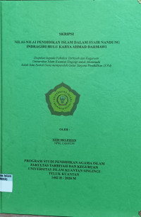 Image of NILAI-NILAI PENDIDIKAN ISLAM DALA SYAIR NANDUNG INDRAGIRI HULU KARYA AHMAD DARMAWI