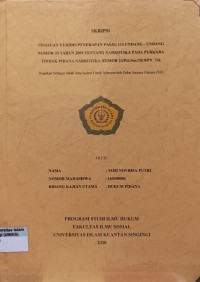 Image of TINJAUAN YURIDIS PENERAPAN PASAL 114 UNDANG-UNDANG NOMOR 35 TAHUN 2009 TENTANG NARKOTIKA PADA PERKARA TINDAK PIDANA NARKOTIKA NOMOR 24/Pid.Sus/2018/PN Tlk