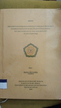 Image of IMLEMENTASI KEBIJAKAN PERIZINAN TERHADAP PENERTIBAN PENDIRIAN BANGUNAN DI KELURAHAN SUNGAI JERING KEBAMATAN KUANTAN TENGAH KABUPATEN KUANTAN SINGINGI